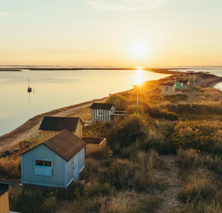Badehuse og sommer på Ærø